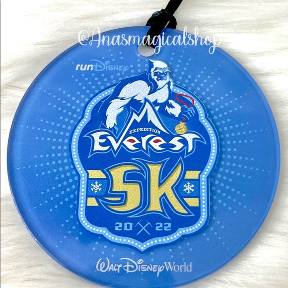 2022 RunDisney 5K Expedition Everest Acrylic Ornament - Picture 2 of 3